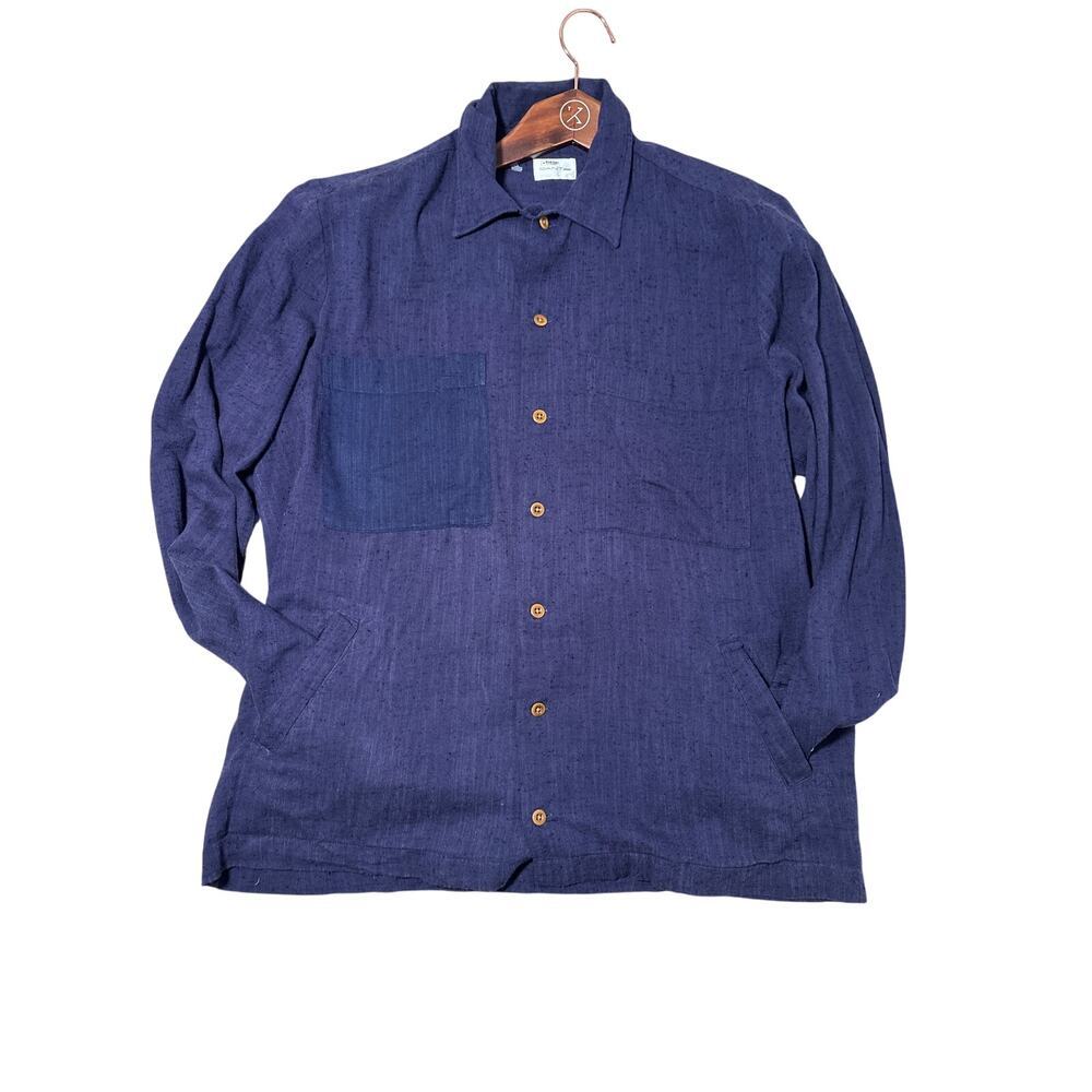 GANT Rugger Navy Blue Cotton Button-Down Shirt Size M